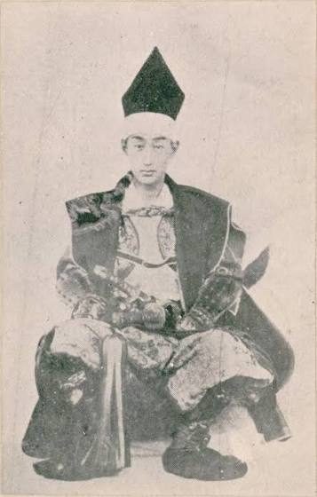 A portrait photograph of the domain lord Matsudaira Katamori