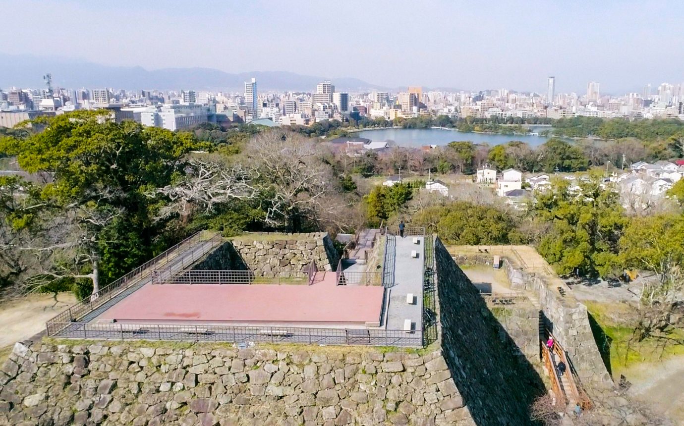 The keep base of Fukuoka Castle