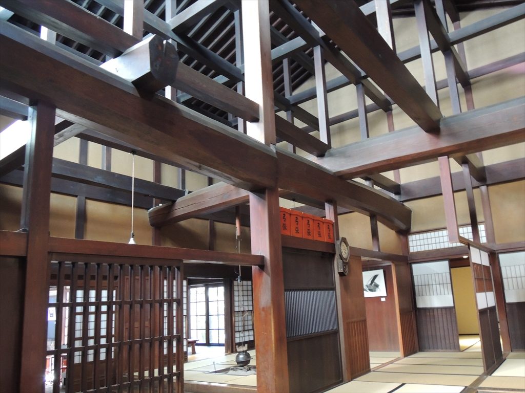 The open ceiling of the Yoshijima House