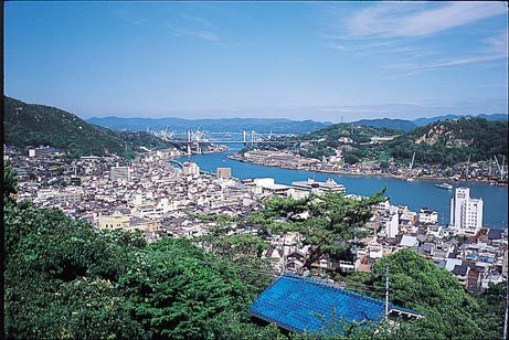 The townscape of Onomichi and the Onomichi Channel