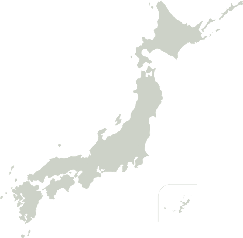 Map of Japan with the 23 regions marked