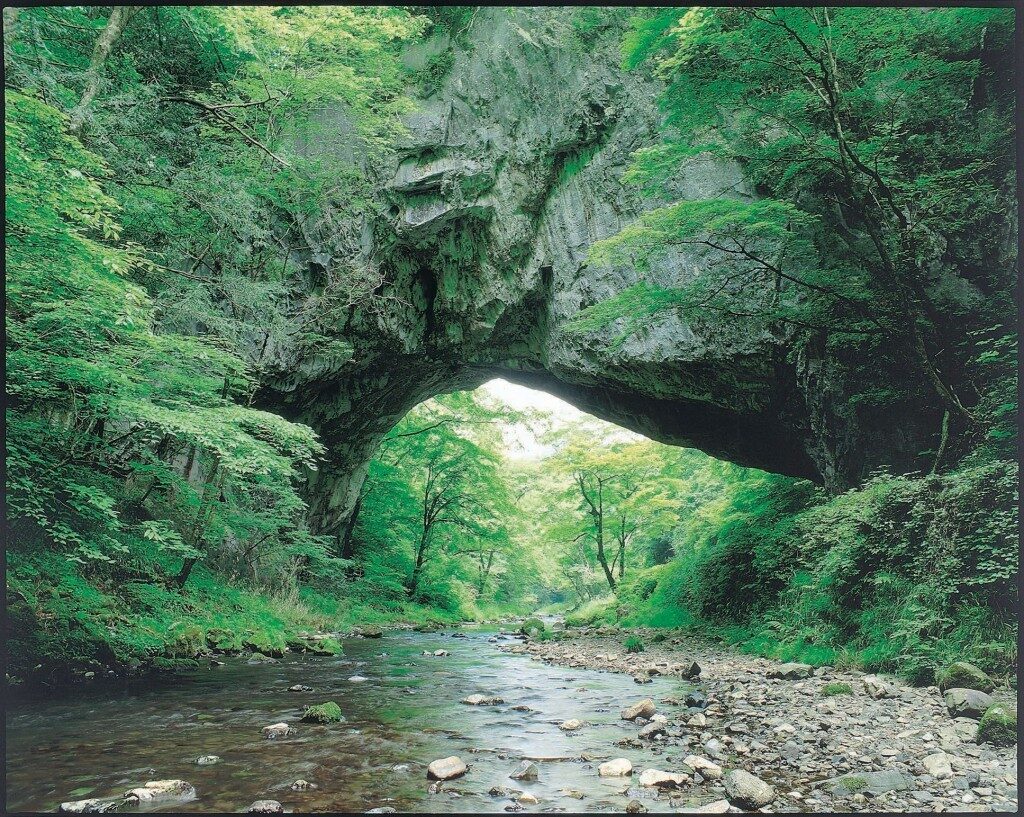 Ondori-bashi, the natural stone bridge of Taishakukyo
