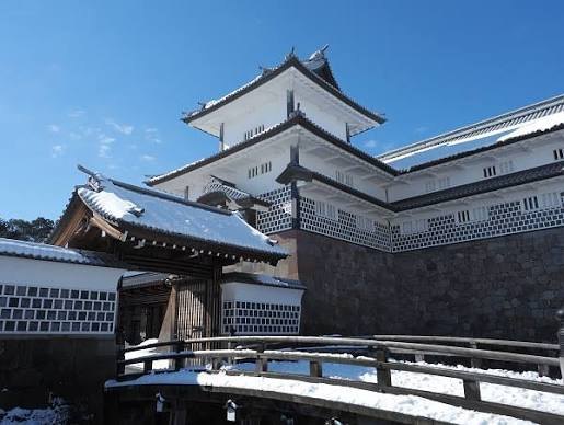 Ishikawa Gate of Kanazawa Castle with namako walls and lead-tiled roof