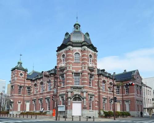 The red-brick Iwate Bank building with its dome