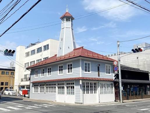 The Kon'ya-chō fire station with its lookout tower