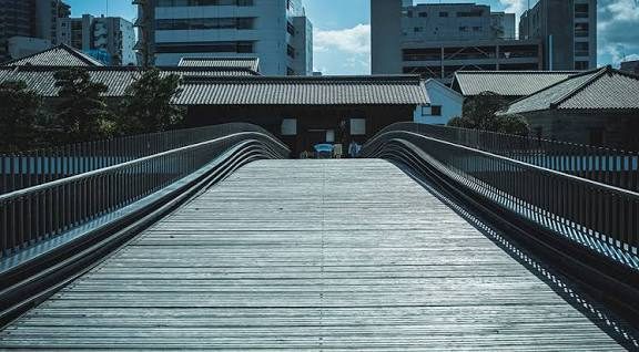 The restored streets of Dejima