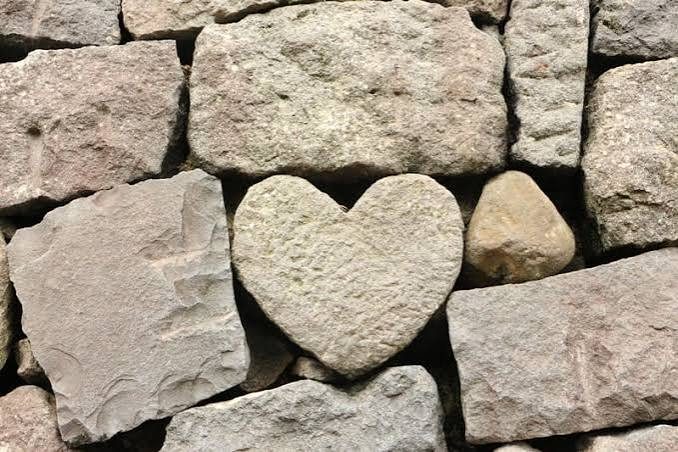 The heart stone near Meganebashi