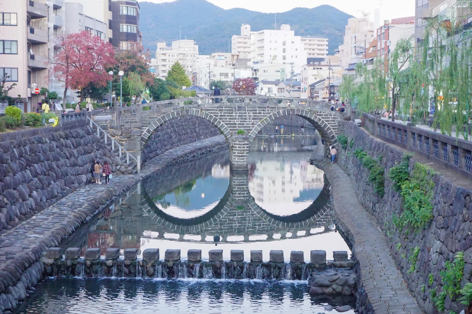 Meganebashi (Spectacles Bridge) over the Nakashima River