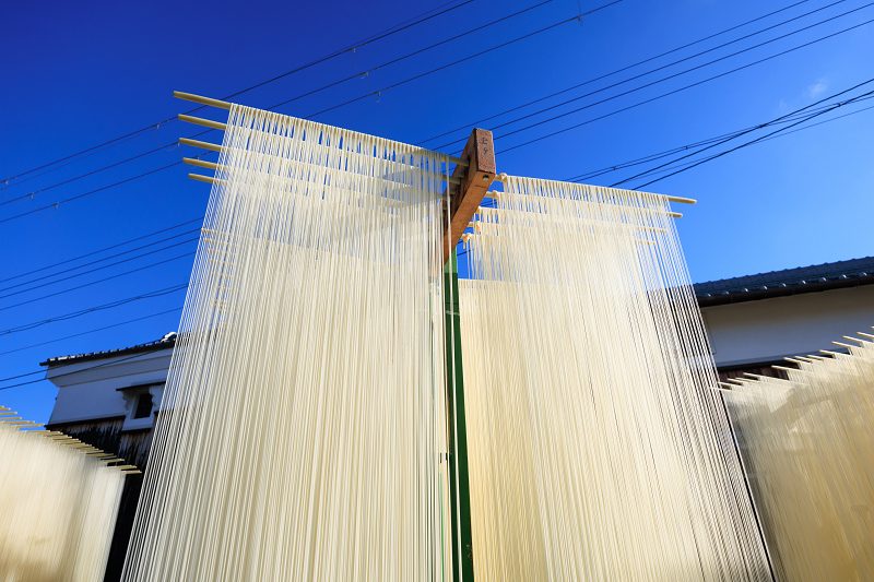 Miwa somen drying in winter