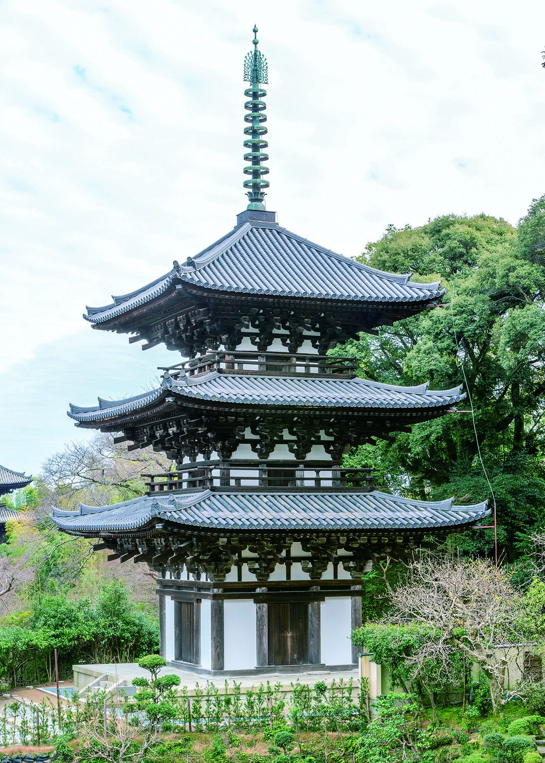 A three-story pagoda of Taima-dera
