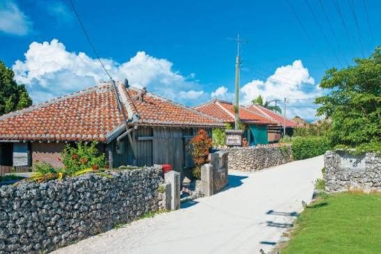 Red-tiled streets of Taketomi Island