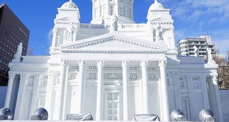 Giant snow sculpture at the Sapporo Snow Festival