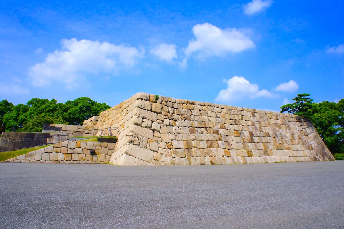 The base of Edo Castle's keep